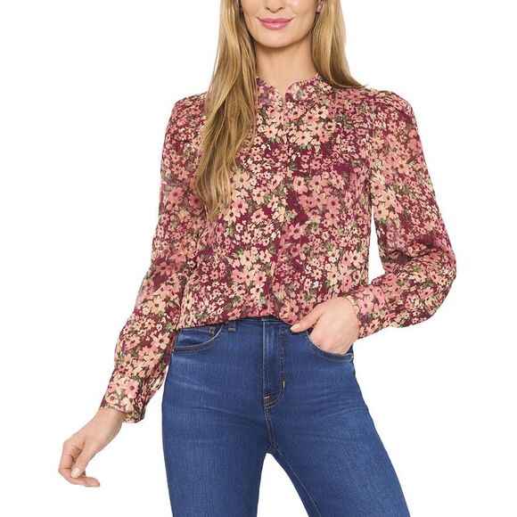 CeCe Tops - Cece Womens  Open Collar Blouse